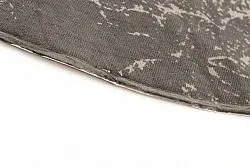 Tapete de retalhos - Cassis (redondo) (cinza)