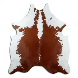 Couro de vaca - marrom/branco 1463