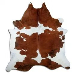 Couro de vaca - marrom/branco 1487