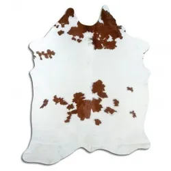 Couro de vaca - marrom/branco 1493