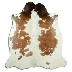 Couro de vaca - marrom/branco 1501