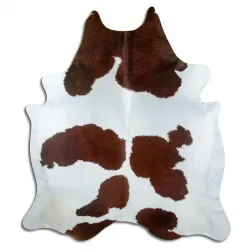 Couro de vaca - marrom/branco 1508