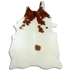 Couro de vaca - marrom/branco 1521
