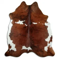 Couro de vaca - marrom/branco 1532