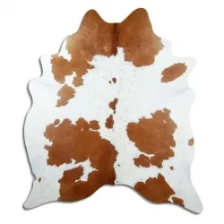Couro de vaca - marrom/branco 1538