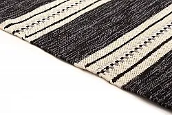 Tapete de retalhos - Kajsa (preto)