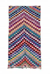 Tapete Berbere Marroquino Boucherouite 245 x 125 cm