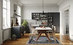 Tapete Wilton - Yelda (preto/multicolorido)