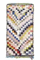 Tapete Berbere Marroquino Boucherouite 210 x 115 cm