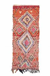 Tapete Berbere Marroquino Boucherouite 245 x 105 cm