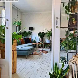 Tapete redondo - Trepito (marrom/azul/multicolorido)