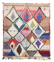 Tapete Berbere Marroquino Boucherouite 195 x 165 cm