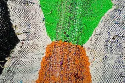 Tapete Berbere Marroquino Boucherouite 135 x 145 cm