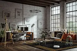 Tapete Wilton - Myra (preto/dourado)