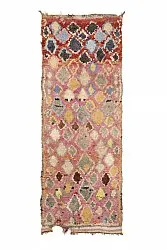 Tapete Berbere Marroquino Boucherouite 255 x 100 cm