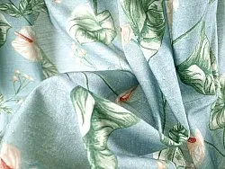 Cortinas - Cortina de algodão Adella (turquesa)