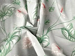 Cortinas - Cortina de algodão Adella (verde/roxo)