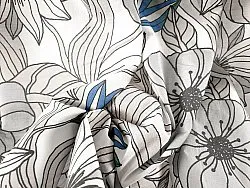 Cortinas - Cortina de algodão Aurelia (azul)
