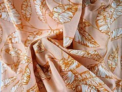 Cortinas - Cortina de algodão - Leaves (laranja)