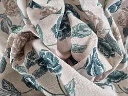 Cortinas - Cortina de algodão Wreath (azul)