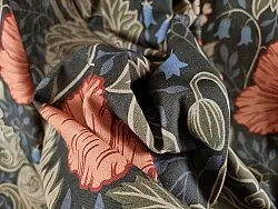 Cortina de algodão - Poppy (preto)