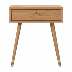 Mesa de cabeceira - Prime (carvalho/latão)