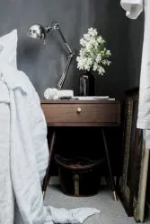 Mesa de cabeceira - Prime (nogueira/latão)