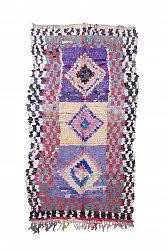 Tapete Berbere Marroquino Boucherouite 225 x 125 cm