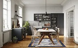 Tapete Wilton - Peri (azul/multicolorido)