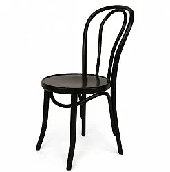 Cadeira - Bistro (madeira/preto) - 2 peças