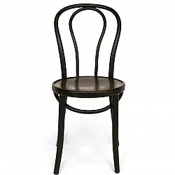 Cadeira - Bistro (madeira/preto) - 2 peças