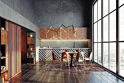 Tapete Wilton - Darnah (vermelho/multicolorido)