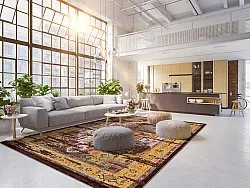 Tapete Wilton - Darnah (amarelo/multicolorido)