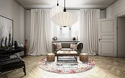 Tapete redondo - Jedaida (multicolorido)