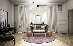 Tapete redondo - Valenza (rosa)