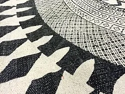 Runda mattor - Marrakech (rund) (svart/vit/grå)