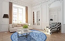 Tapete redondo - Menfi (azul)