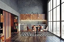 Tapete Wilton - Develi (preto/branco)