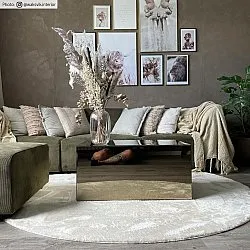 Tapetes redondos - Aranga Super Soft Fur (bege)