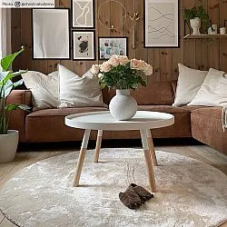 Tapetes redondos - Aranga Super Soft Fur (bege)