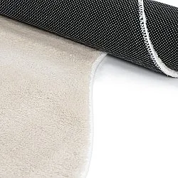 Tapete Shaggy Ondulado Assimétrico - Aranga Super Soft Fur (bege)