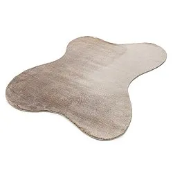 Tapete Shaggy Ondulado Assimétrico - Aranga Super Soft Fur (marrom)