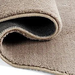 Tapete Shaggy Ondulado Assimétrico - Aranga Super Soft Fur (marrom)