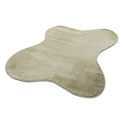 Tapete Shaggy Ondulado Assimétrico - Aranga Super Soft Fur (verde claro)