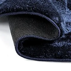 Tapete Shaggy Ondulado Assimétrico - Aranga Super Soft Fur (azul escuro)