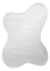 Tapete Shaggy Ondulado Assimétrico - Aranga Super Soft Fur (branco)