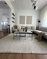 Tapete de lã - Avafors Wool Bubble (bege)