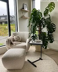 Tapete redondo - Avafors Wool Bubble (bege)