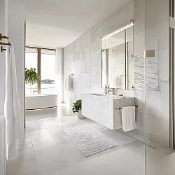 Tapete de banheiro - Bella (cinza claro)