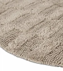 Tapete de banheiro redondo - Bevin (bege)